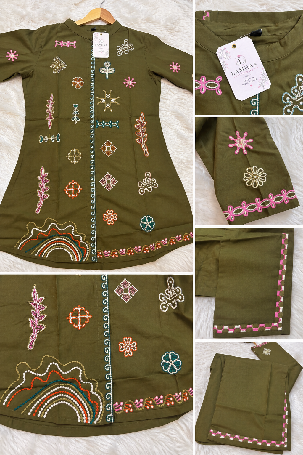✨ Madhuban – Olive Co-ord Set