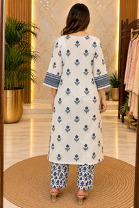 ✨ Neel Kamal – Hand Block Printed Cotton Suit