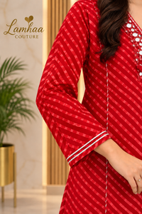 🌹 LAAL GULAAL – Red Bandhani Suit Set 🌹
