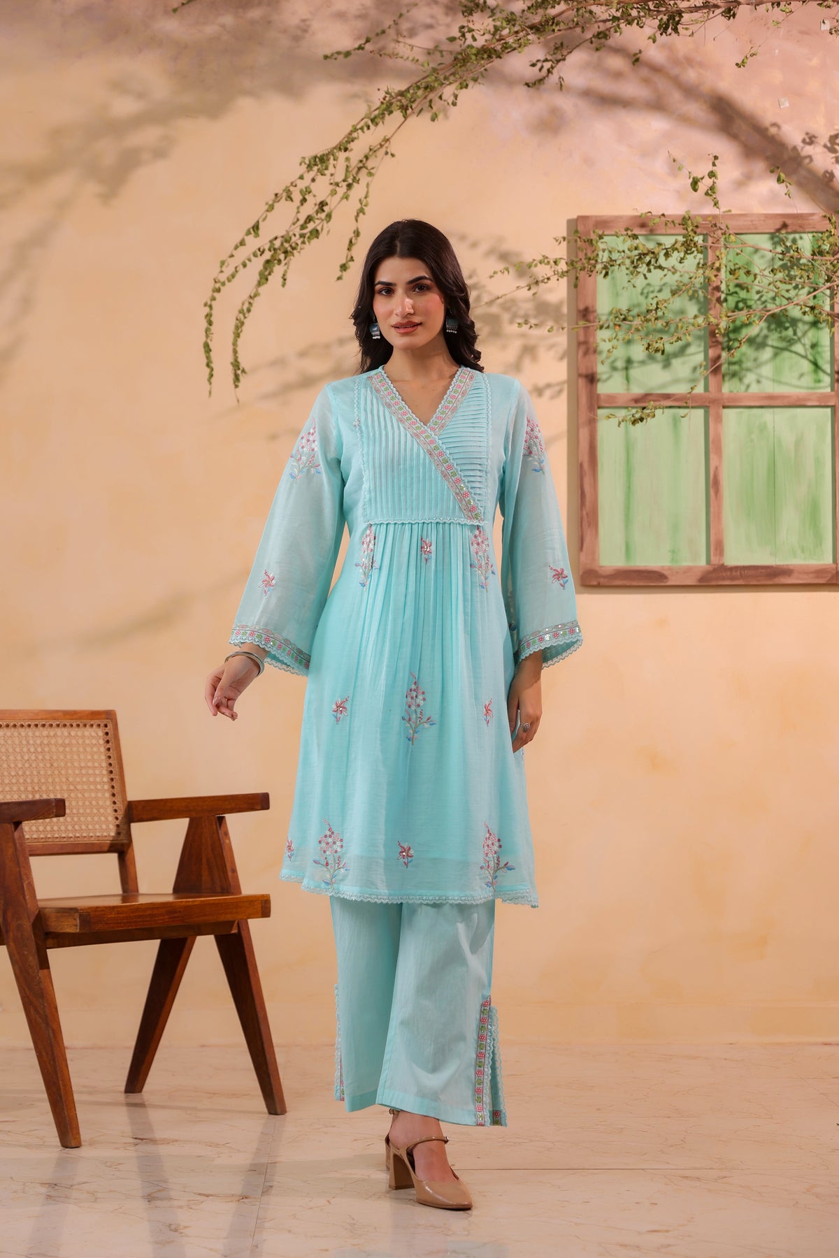 💙 NEELAMBRI COORD — Sky Blue Elegance 💙