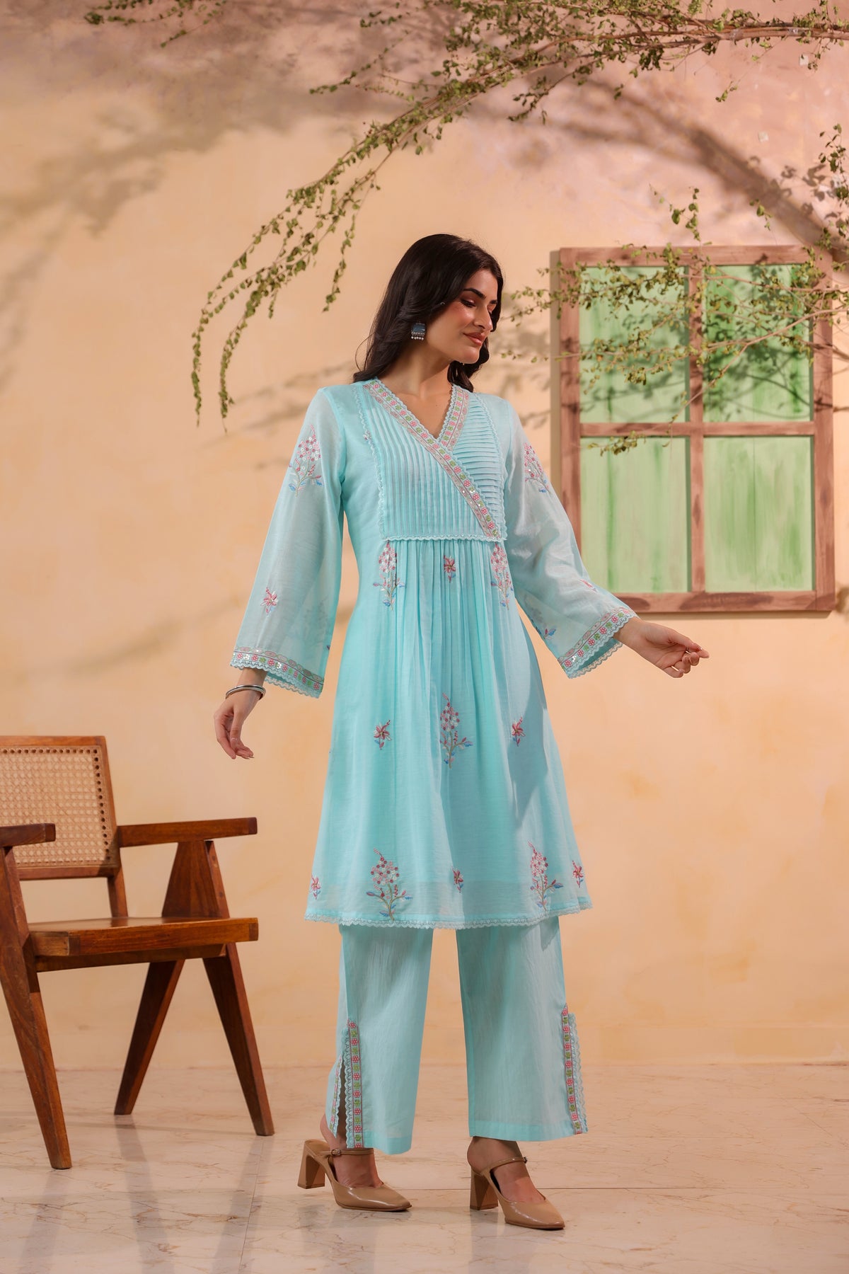 💙 NEELAMBRI COORD — Sky Blue Elegance 💙
