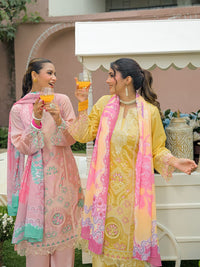 GULNAAR – Pastel Floral Embroidered Suit Set